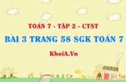 Bài 3 trang 58 SGK Toán 7 tập 2 Chân trời sáng tạo